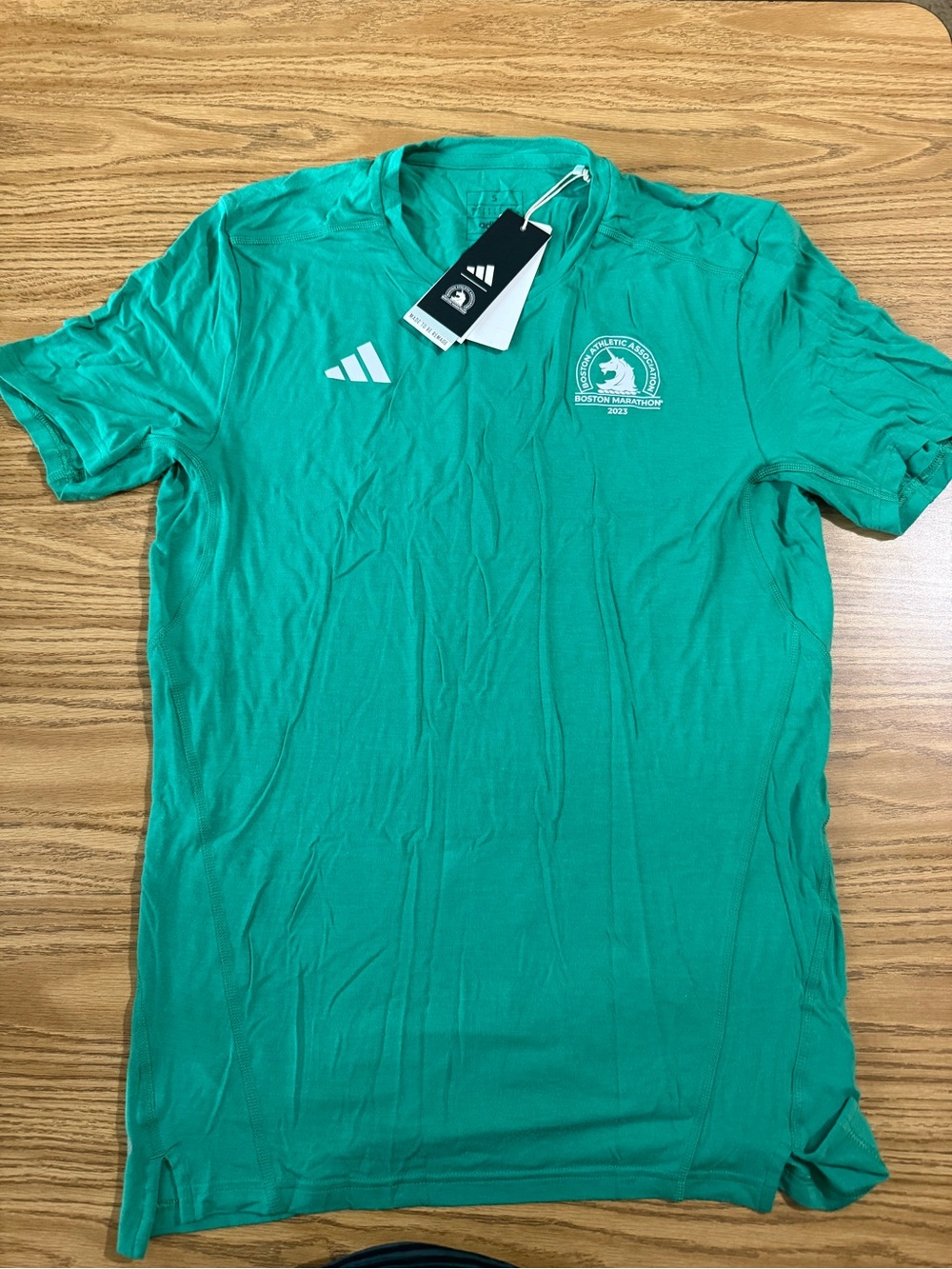 adidas Men’s Short-Sleeve Tee with Boston Marathon 2023